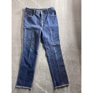 Vintage 80s Jordache Horse Head Jeans Womens 34 Raw Hem Faded Washout